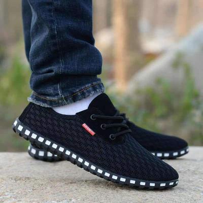 Laobei Cloth Shoes Men's Summer Breathable Mesh Shoes Men's Mesh Shoes Deodorant Mesh Men's Shoes Versatile Sports and Leisure Shoes