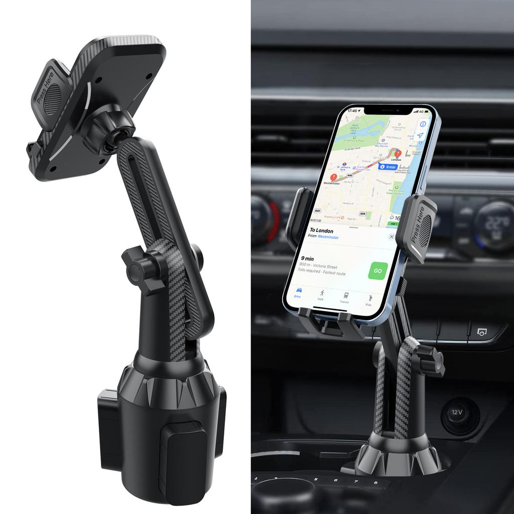 ML238 Verstellbarer Langhals Auto-Becherhalter Handyhalterung 360 Grad Drehung Universelle Smartphone-Halterung