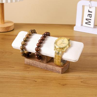 Bracelet Display Stand Bangle Holder Showcase Wood Base Jewelry Rack Organizer for