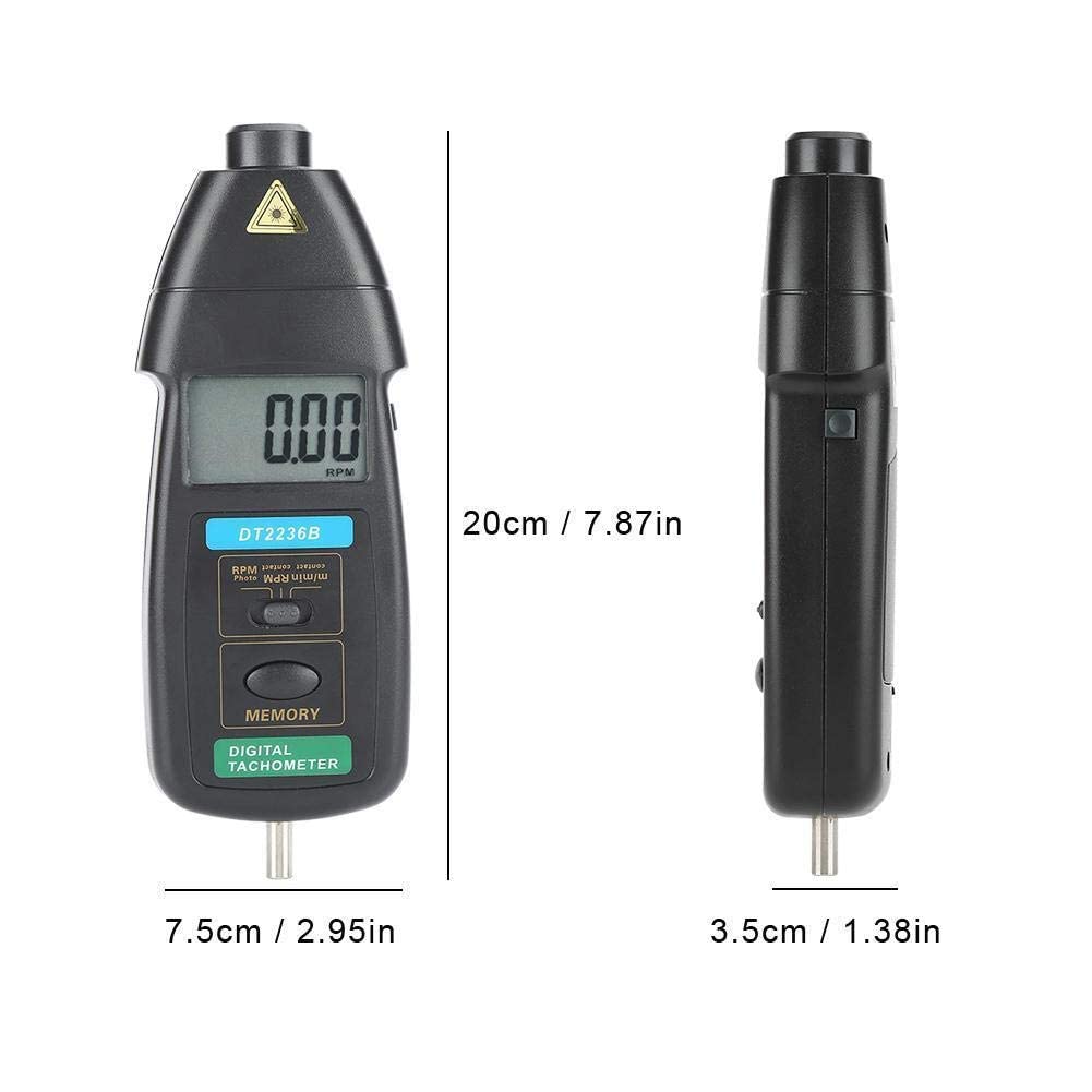 Messen Sie die Drehzahl von allem, was sich dreht, mit dem Kontaktlosen Laser-Digital-Tachometer! & Berührungslos