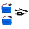 1-3PCS Battery Charging Set 18500 7.4V 2800mAh 15C Suitable For Remote Control Vehicles Off-road Vehicles High-speed Car T SM