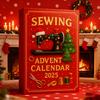 2025 Sewing Advent Calendar Craft Stitching Gift Box with 2D Acrylic Sewings Tools Buttons Threads Ornaments 24-Day Christmas Countdown Holiday Gift