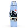 1PC Mountain Lake Scenery Landscape Print 750ml Color Plastic Sports Water Bottle Leakproof Flip Straw Lid Suitable for Sports Office Home Use