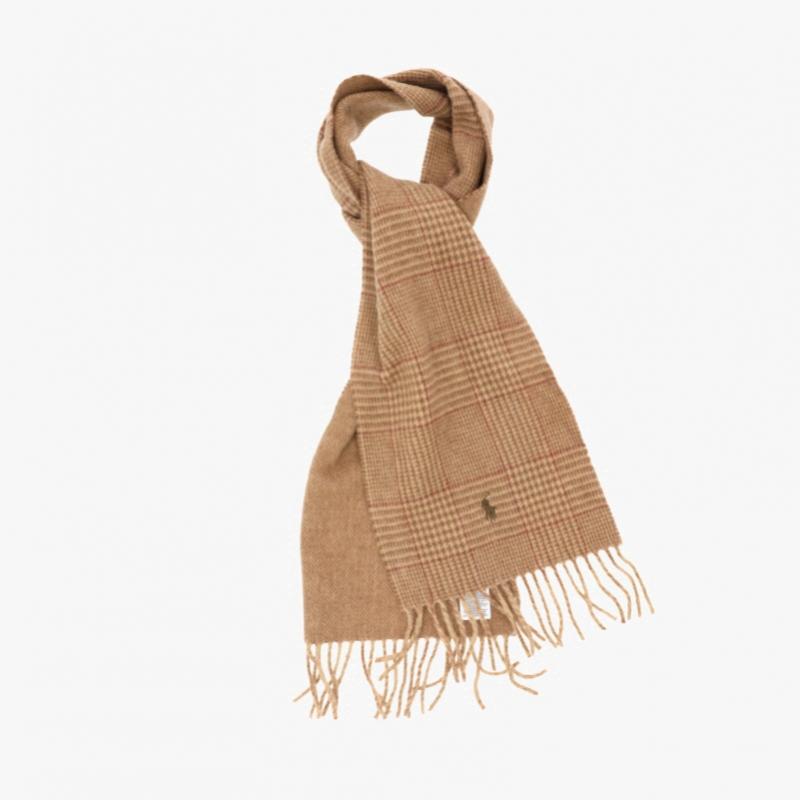 Polo Ralph Lauren Reversible Plaid Fringe Muffler Pc0945 221