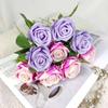 Flannelette Single Rose Gift Home Decoration Imitation Flower Fake RoseSilk Single Roses