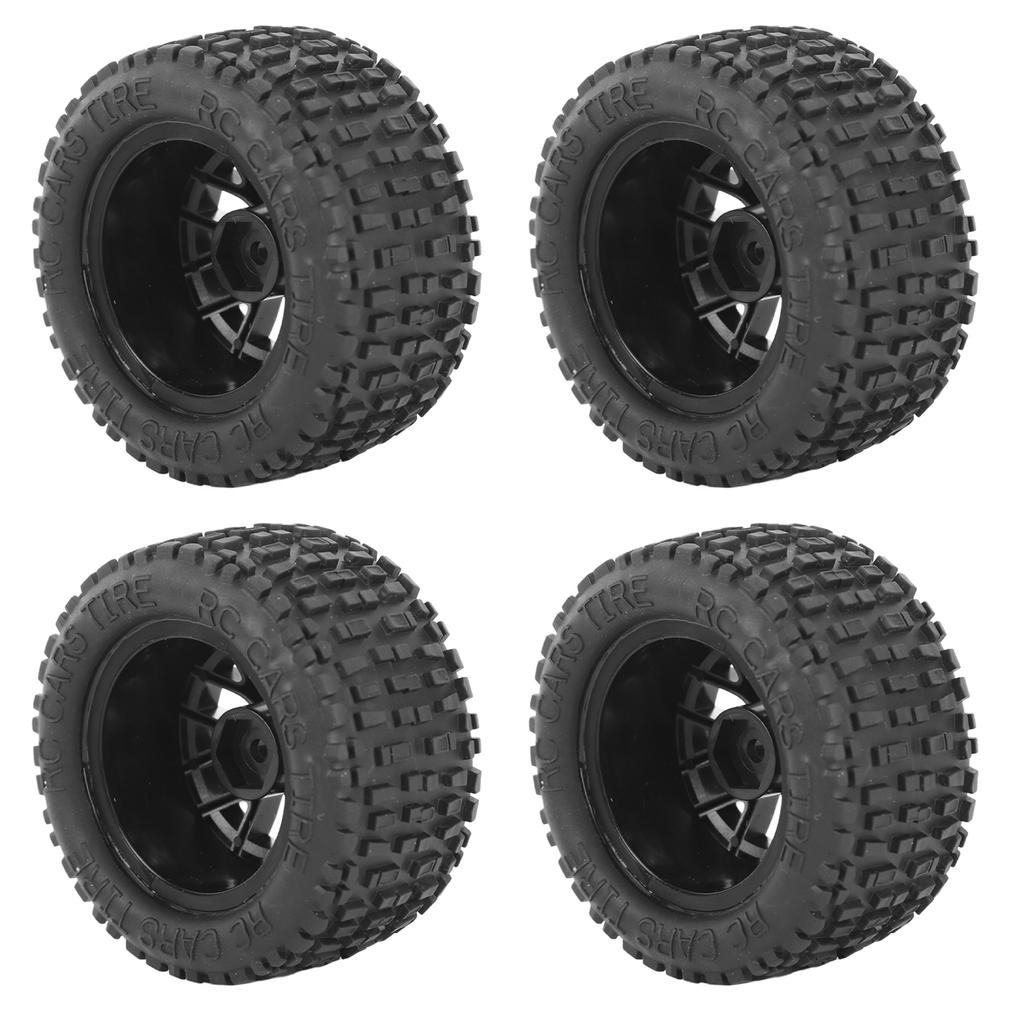 4Pcs RC Tires Rubber Universal Truck Wheel for 1:14 1:16 1:18 Car Model Accessory