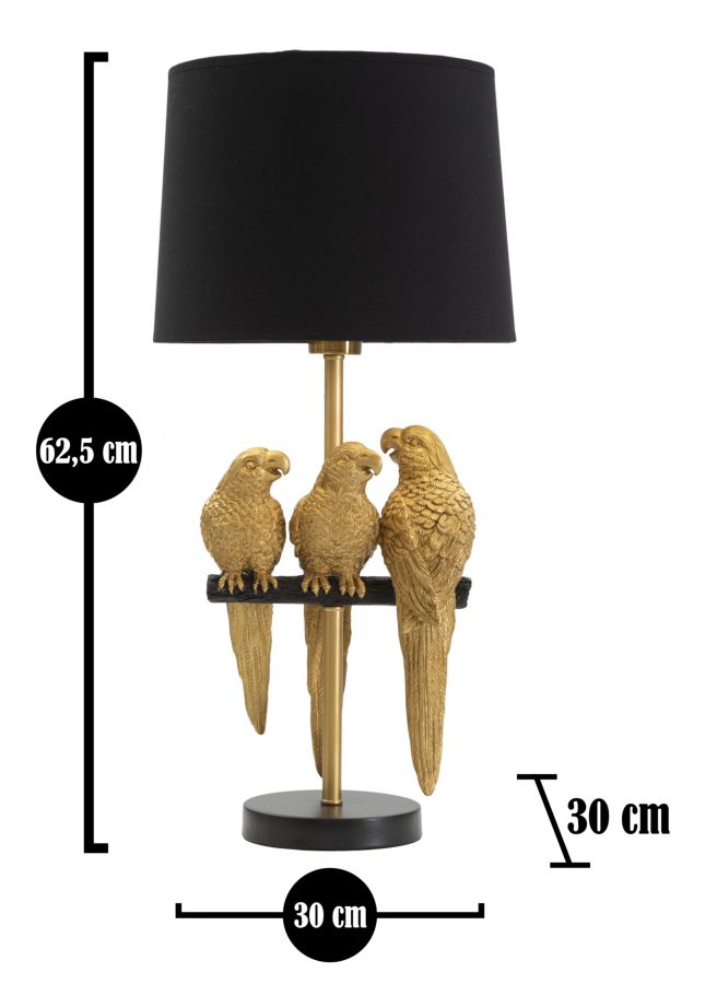 Table Lamp Parrots Cm Ø 30X62,5