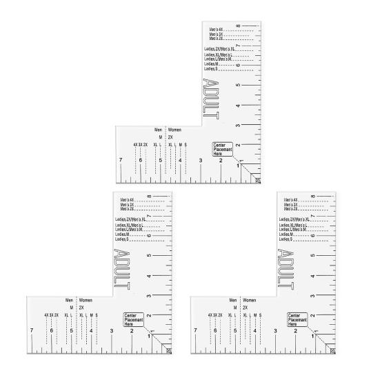 T-shirt Chest Logo Guide Ruler Left Chest Logo Placement Tool Clear Acrylic Sewing Ruler Embroidery Placement Guide