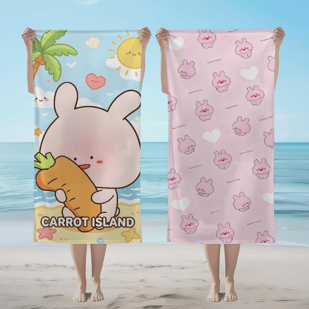 A-Asamimichaans Cartoon Schläfrig Niedlich Handtuch Textil Bademantel Strand Schnelltrocknend Leicht Tragbar Camping Schwimmbad Reise