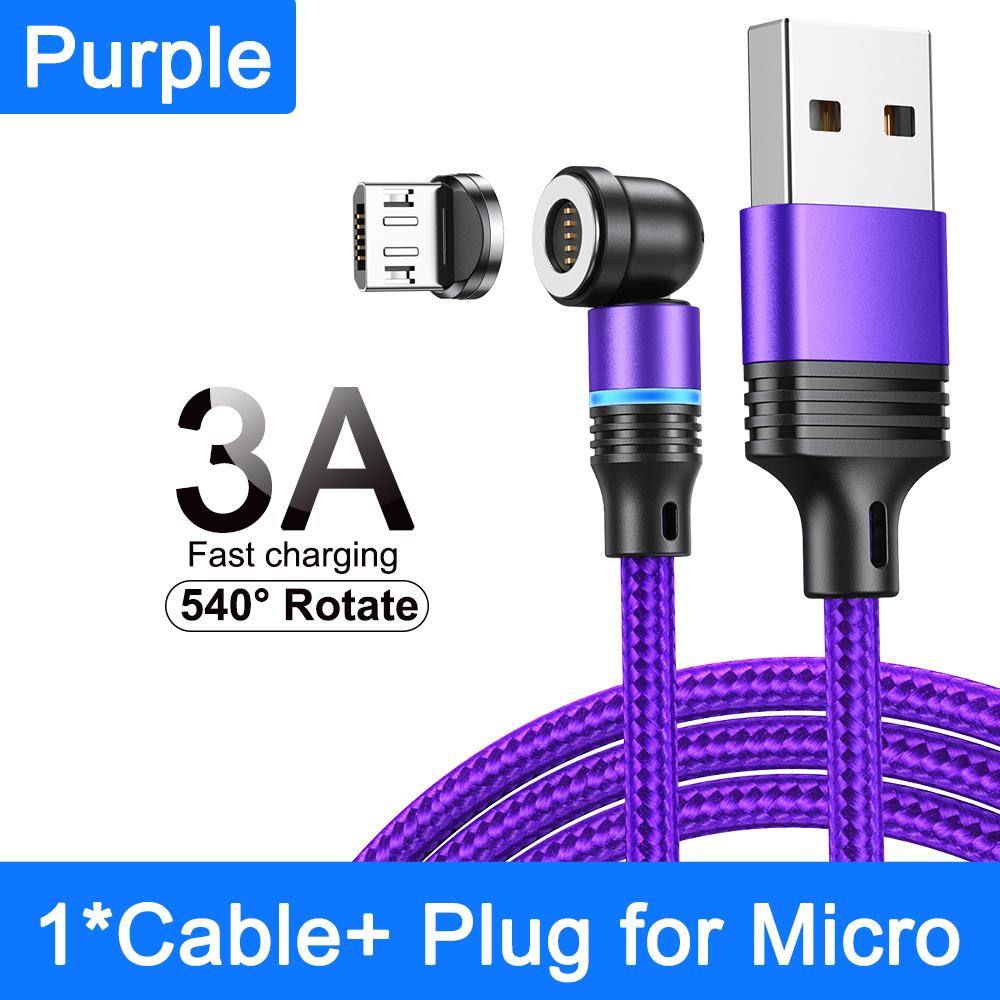540° Otočný Magnetický Kábel 3A Rýchle Nabíjanie Typ C Kábel Pre Xiaomi Samsung Micro USB Dátový Kábel Magnetická Nabíjačka Pre iPhone 14