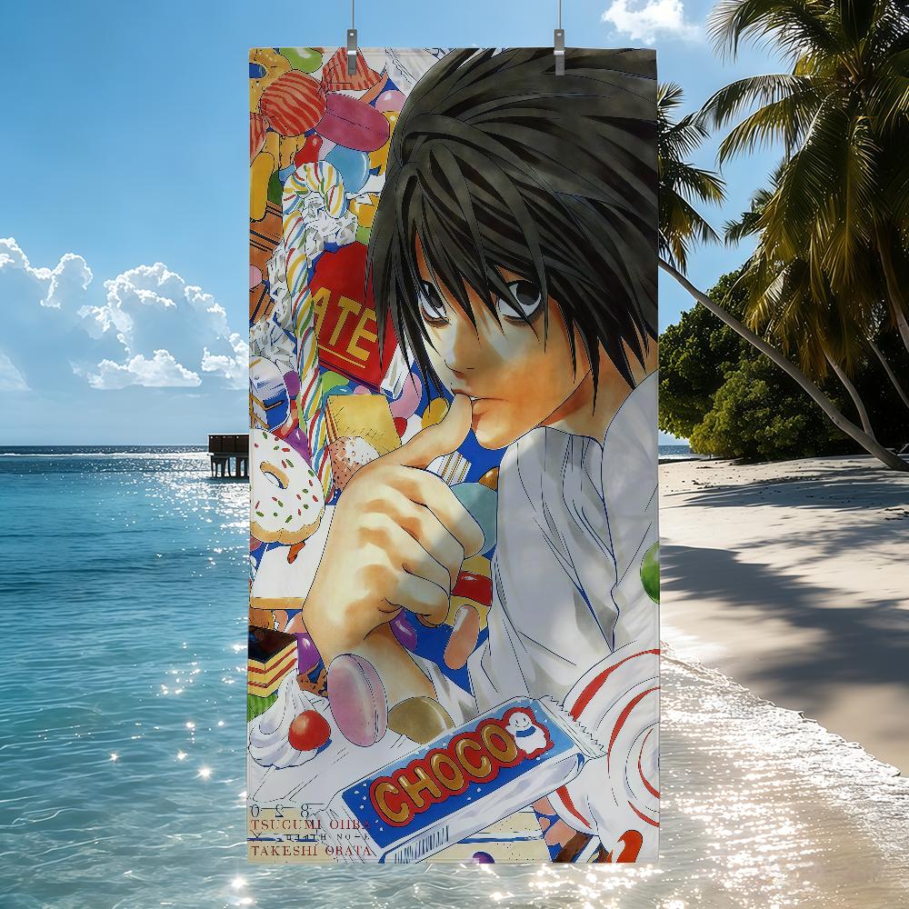 Anime Death Note L Towel Quick Drying Beach Towels Are Suitable For Swimming Pools Camping Yoga And The Gym
