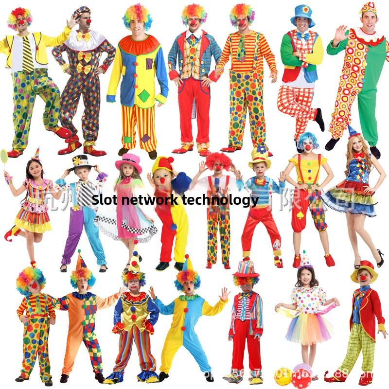 RTS 2026 Adult Echo Unisex Costume Set Polyester Spandex Funny Circus Jumpsuit Wig Hat Halloween Stage Carnival