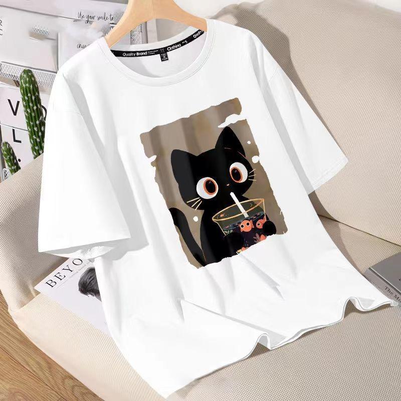 Funny Cartoon Cat 3D Printed Kids Adult T-shirt Summer Women's and Men's Casual Outdoor Girl and Boy Short Sleeve Tees Top Pullover