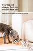 1pc pet bowl dog stainless steel high foot wave point rice bowl anti knock cat bowl large capacity cat and dog food utensils