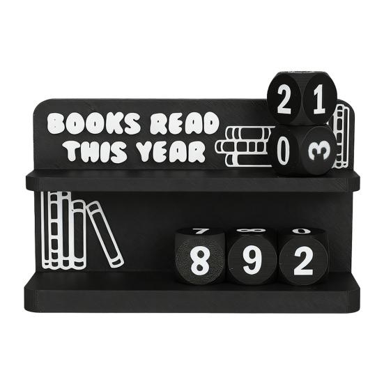 Reading Counter Bookshelf Decor Book Read This Year Ornament Yearly Reading Record Reading Challenge Tracker Gift for Book Lovers