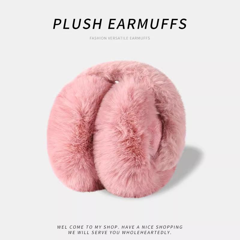 Женские модные складные плюшевые наушники - Зимнее тепло и защита от мороза