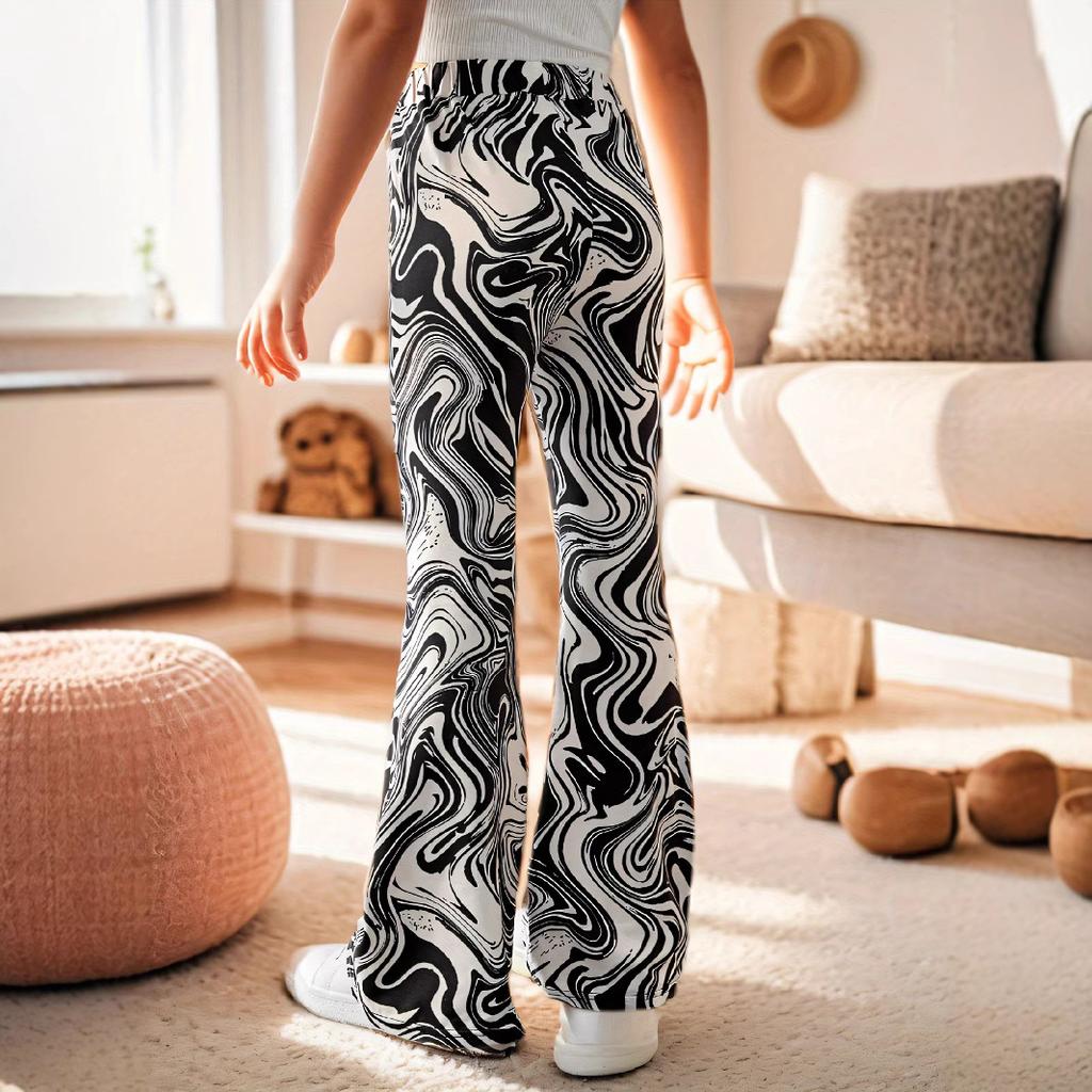 Girls' Fashionable Tight Pants Set - Summer Children's Casual Sports Outfit