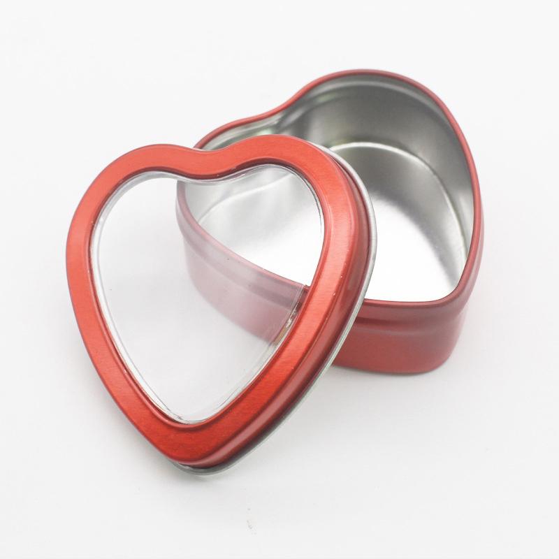 Heart-Shaped Gift Boxes, Tin Heart-Shaped Empty Jars With Lids, Mini Jewelry Boxes/Spice Boxes