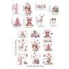 Christmas Tree Santa Claus Glass Mirror Stickers Removable Wall Sticker Christmas Window Stickers