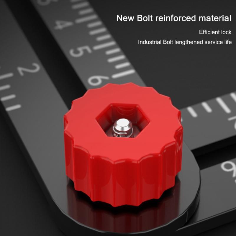 Aluminum Alloy Multi-function 6/12 Fold Ruler Angle Finder Universal Angler Ruler Metal Drill Guide Locator 6/12 Fold