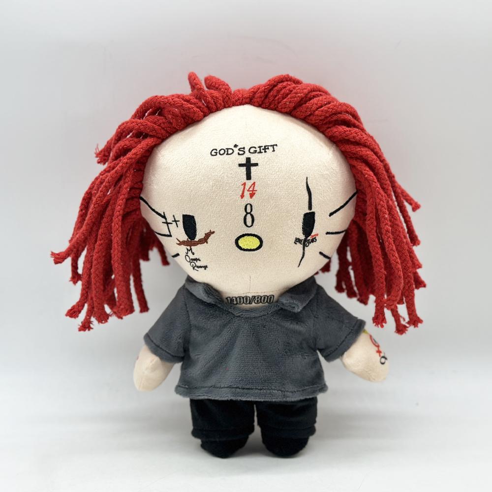 24cm Rapper Trippie Red Plush Doll Figure Stuffed Toys Cute Boys Girls Fans Collect Gifts
