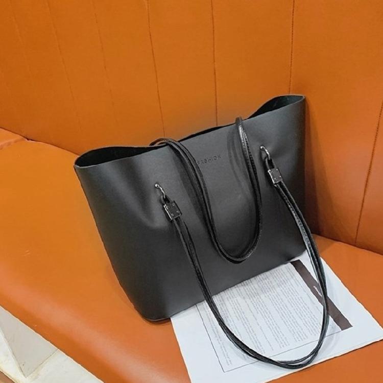 Handbag PU Bag for Girl Women Large Capacity Shopping Bag Versatile Shoulder Bag
