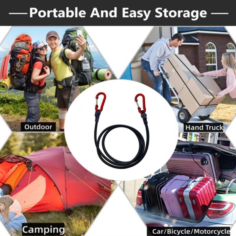 Spanngurt mit Karabinerhaken Bungee Cord Gummispanner Expander Bindegurt Gepäckgurt mit Karabinerhaken