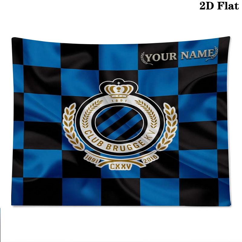 Club Brugge KV Custom Name Wall Tapestry Aesthetic Wall Hanging Printed Fabric Blanket Decorative Tapestries for Bedroom Living Room Home Decor