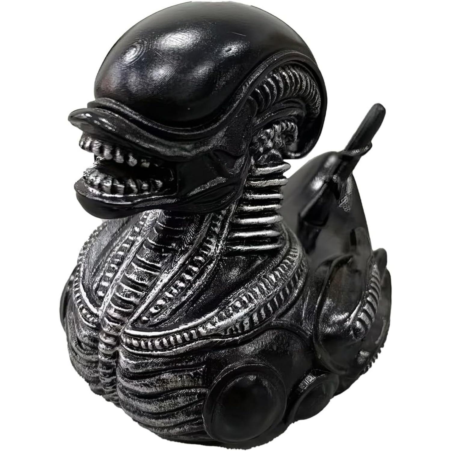 

Resin Alien Duck,Unique Gothic Gifts & Collectibles,Dark Resin Duck Rubber Novelty Ornament Decorative Duck Figurine for Desktop Home Office Halloween A