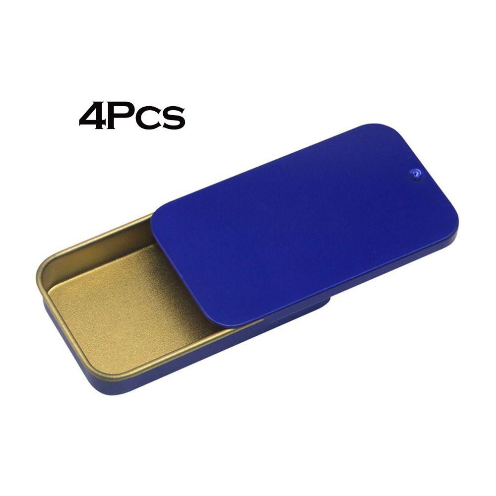 1 Stück Mini-Blechdose in verschiedenen Größen, Schiebdeckel, rechteckig, leere Dosen, Aufbewahrungsbox, Hochzeits-Schmuck-Pillen-Dosen, tragbare Blechdosen, Behälter