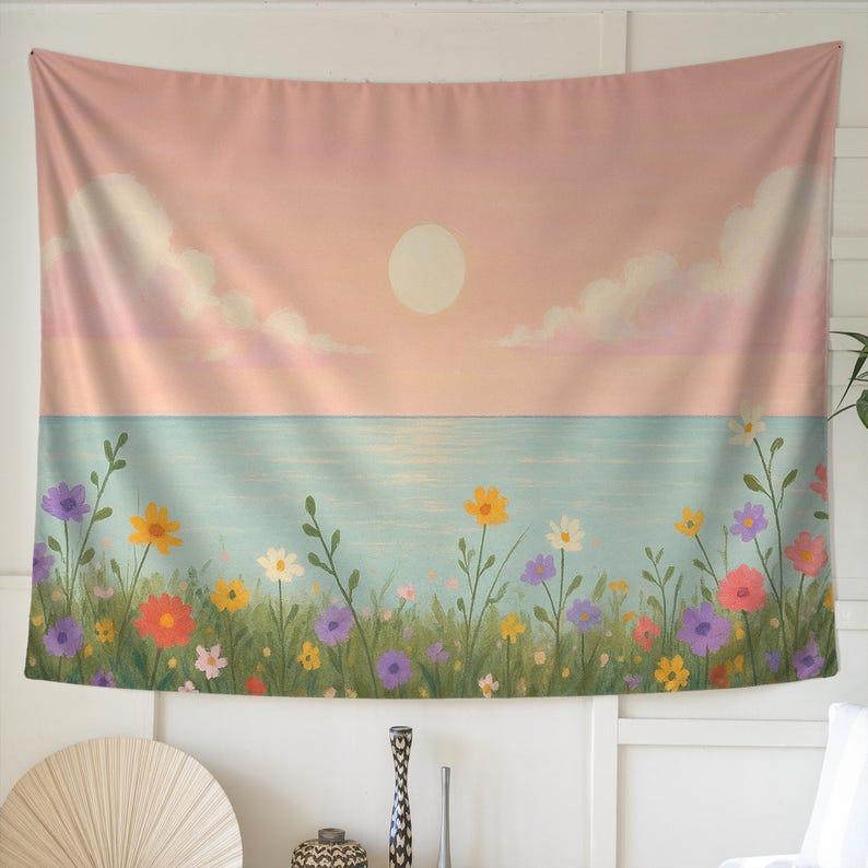 pink tapestry 75x100