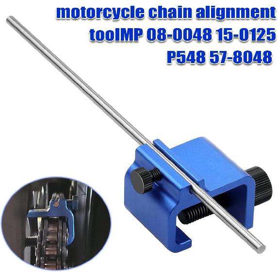 Bittwee Motorcycle Chain Alignment Tool, 08-0048 Quick Accurate Professional Alignment Tool Chain Maintenance Repair Parts Bagged, Universal for