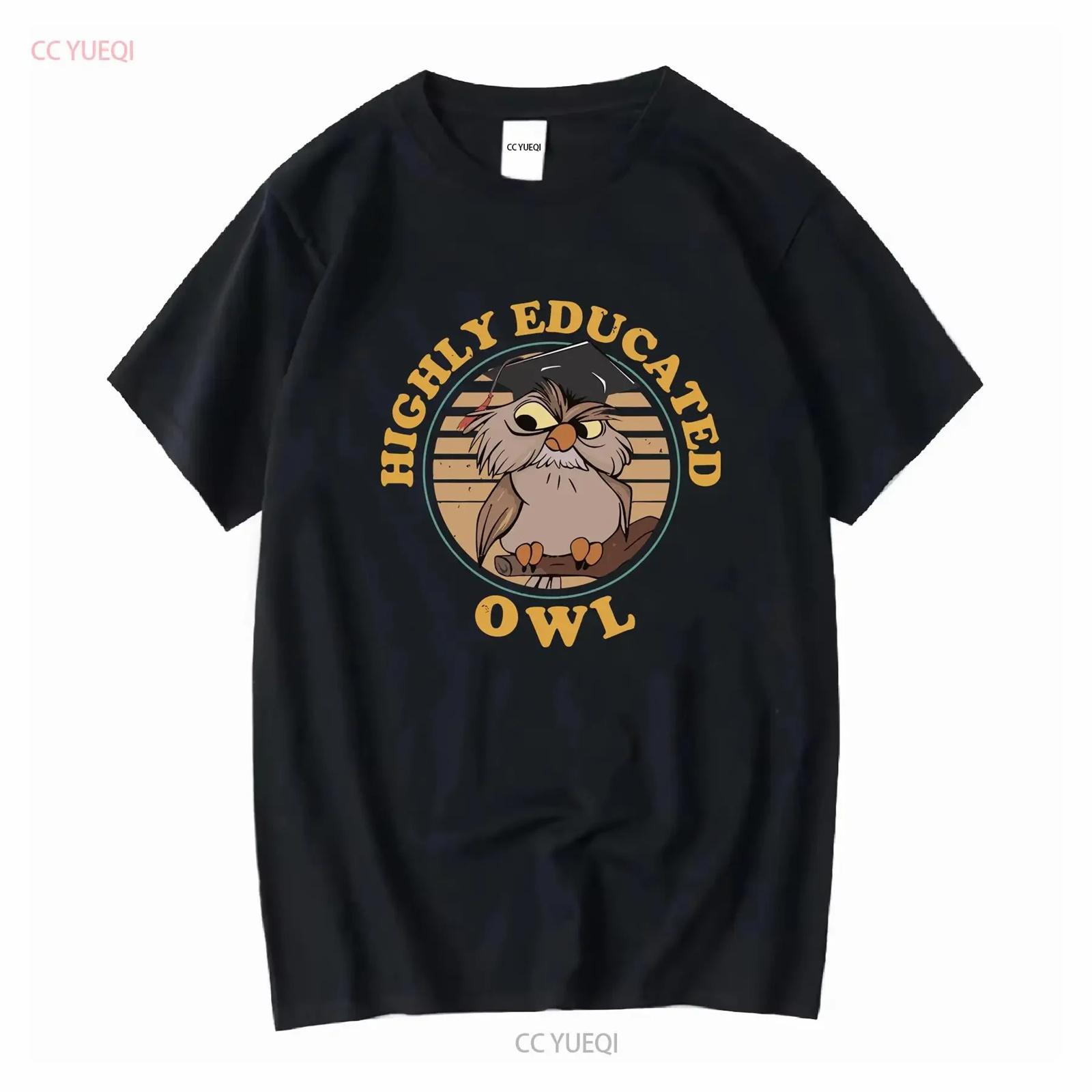 The Sword In Stone Owl Archimedes Highly Educated T Shirt Family Birthday Adult  Toddler vintage Washed XXXXXL разноцветный
