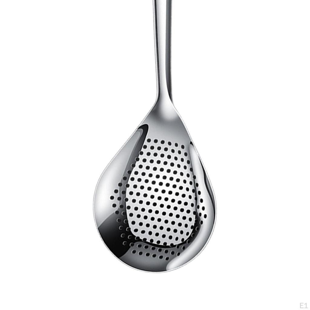 304 Stainless Steel Skimmer Slotted Spoon Anti Scald Handle Kitchen Strainer Ladle