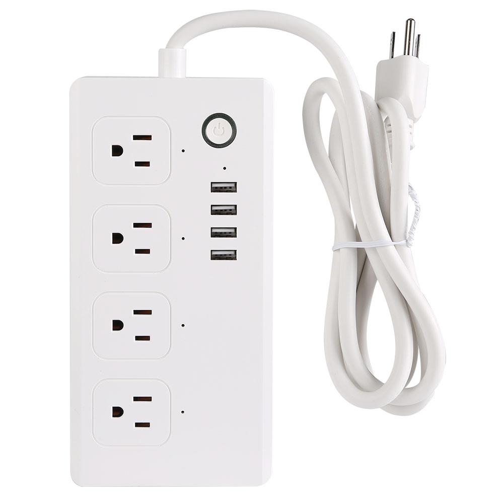 

Smart Socket WiFi Smart Outlet Power Strip with 4 USB Support for App Remote Control
