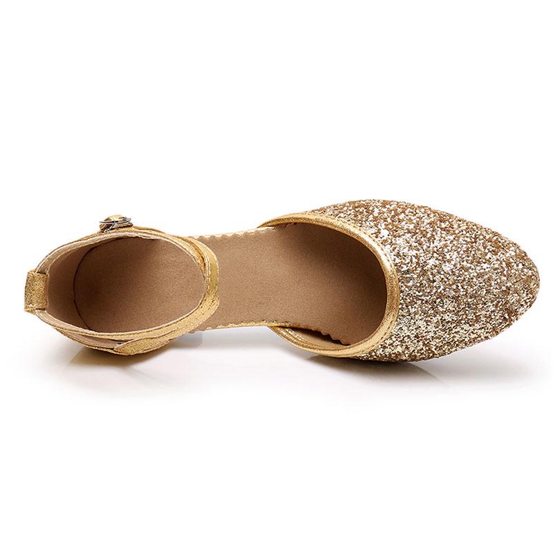 Dámská profesionální měkká pryžová podrážka Venkovní uzavřená špička Boty pro moderní společenský tanec Tango