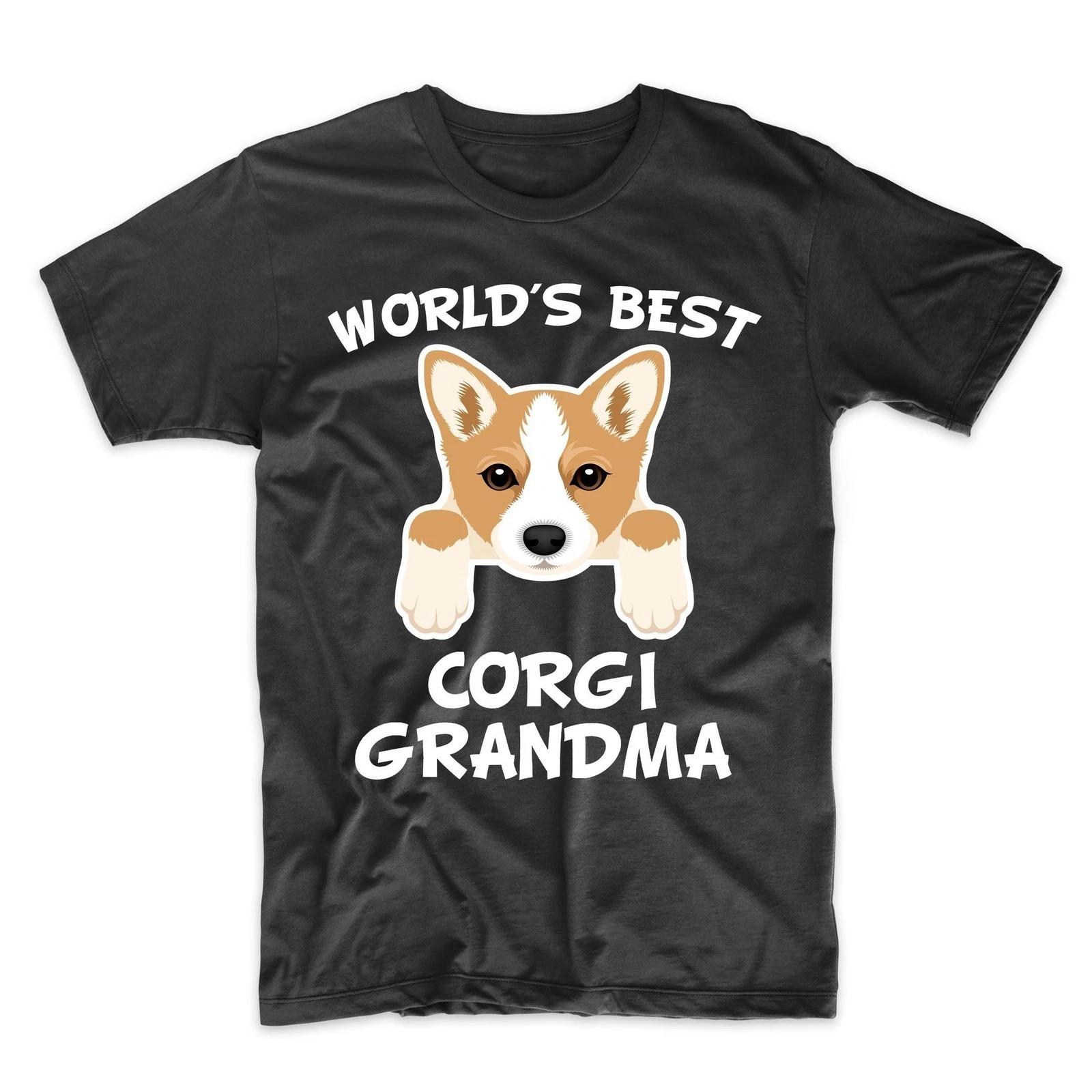 Welsh Corgi Grandma Shirt - World s Best Corgi Grandma Dog Granddog T-Shirt S