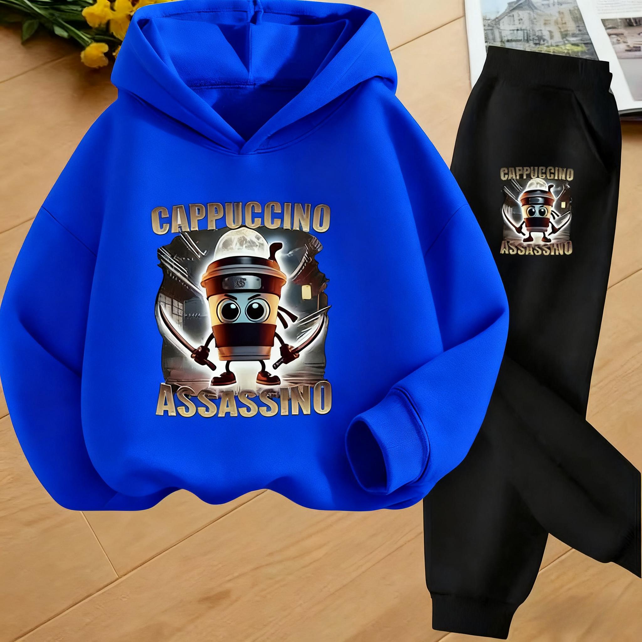 

Hot-selling Children s Cappuccino Cartoon Printed Children s Hoodie, Warm and Comfortable Hoodie for Autumn and Winter 100