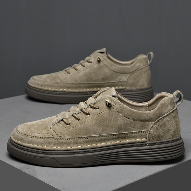 Весенние замшевые уличные туфли мужские туфли на плоской подошве дышащие мужские — фото 6