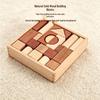 Solid Wood Baby Building Blocks - Unpainted, Colorful, Large Pieces for Children's Educational Play, Ideal Gift for Ages 1-3.