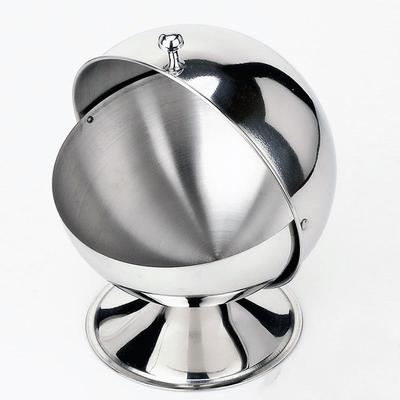 Zuckerdose und Gewürzglas mit Klappdeckel aus Edelstahl