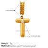 Fashion Personalized Bubble Three-Dimensional 26 English Pearl Letter Pendant Stainless Steel Gold-Plated Diy Accessories