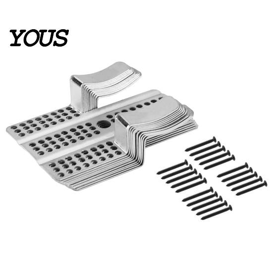 Drywall Installation Hardware 10Pcs Repair Clips with 20 Screws, Fastener Clip Fits 1/2" Hole 5/8" Panels, Stainless Steel for DIY Damaged Walls