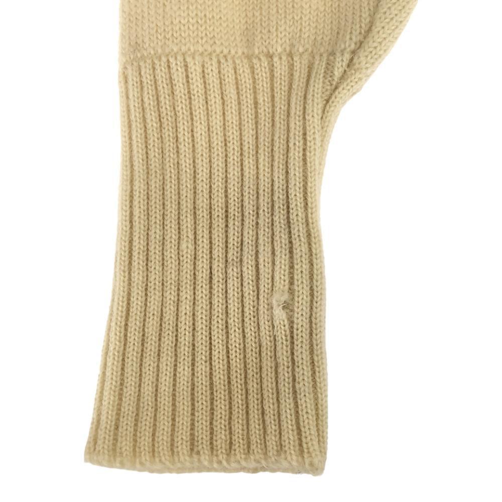 VINTAGE 40s 50s Lettered Long sleeve knit cardigan white Women Used