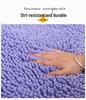 Non-Slip Chenille Half-Round Floor Mat - Water Absorbing, Machine Washable Rug for Hallway, Bathroom, and Bedroom