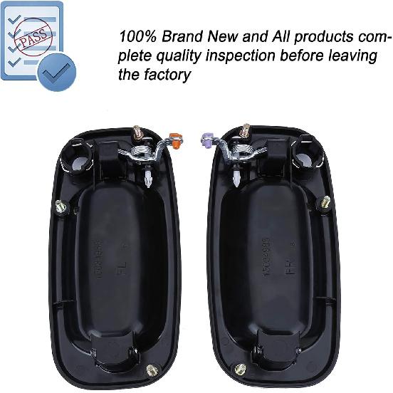 ONER Left and Right Pair of Black Exterior Door Handles, Fit for 1999-2007 Chevy Silverado,GMC Sierra 2002-2006 Cadillac