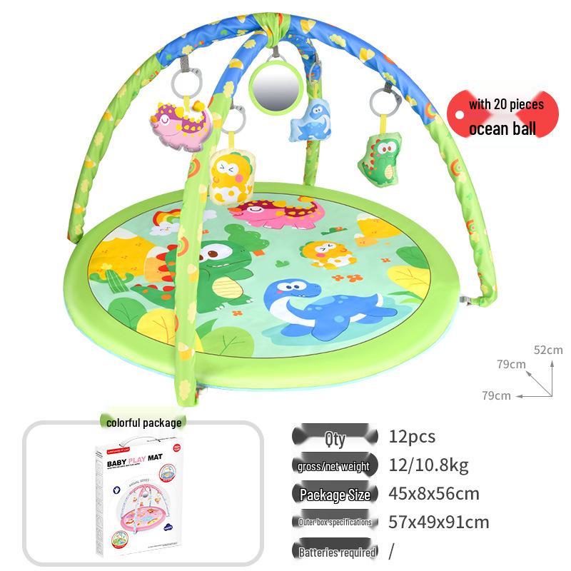 Infant Play Gym with Ocean Ball Crawling Mat for 0-1 Year Olds