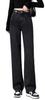 Wide Denim Casual Long Straight Loose Fit Women's High-Waisted Pants, Jeans,