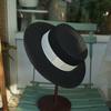 French Small Fragrance Black Wide Brim Straw Hat For Men And Women Summer Retro Flat Top Top Hat Sunshade Sun Protection Beach Versatile Vacation