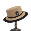 Straw Flat Top Top Hat Women's Summer  Retro Beach Vacation Sun Protection Straw Sun Hat Luxury Brand Panama Cap Wholesale